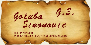 Goluba Simonović vizit kartica